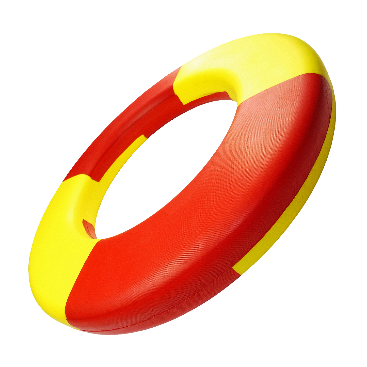Bouée de sauvetage rouge et jaune pour piscine