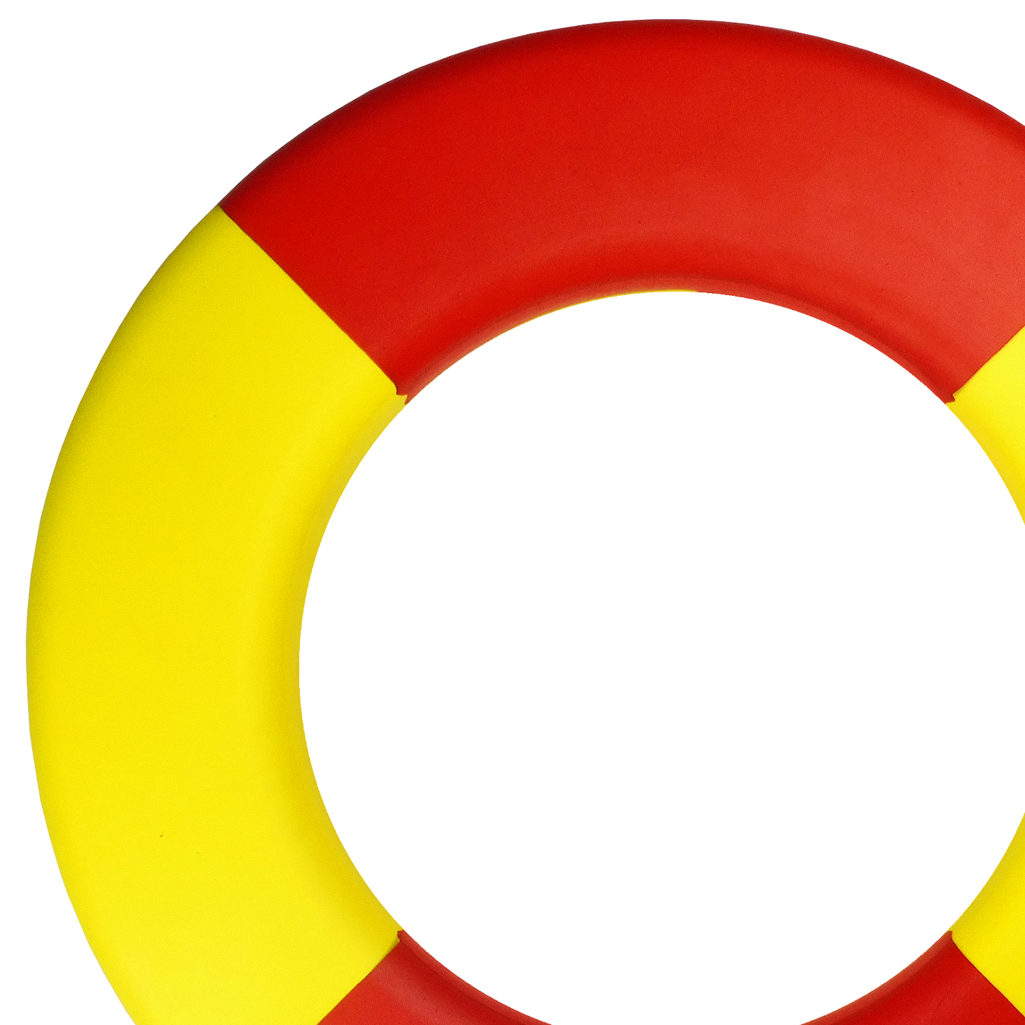 Bouée de sauvetage rouge et jaune pour piscine