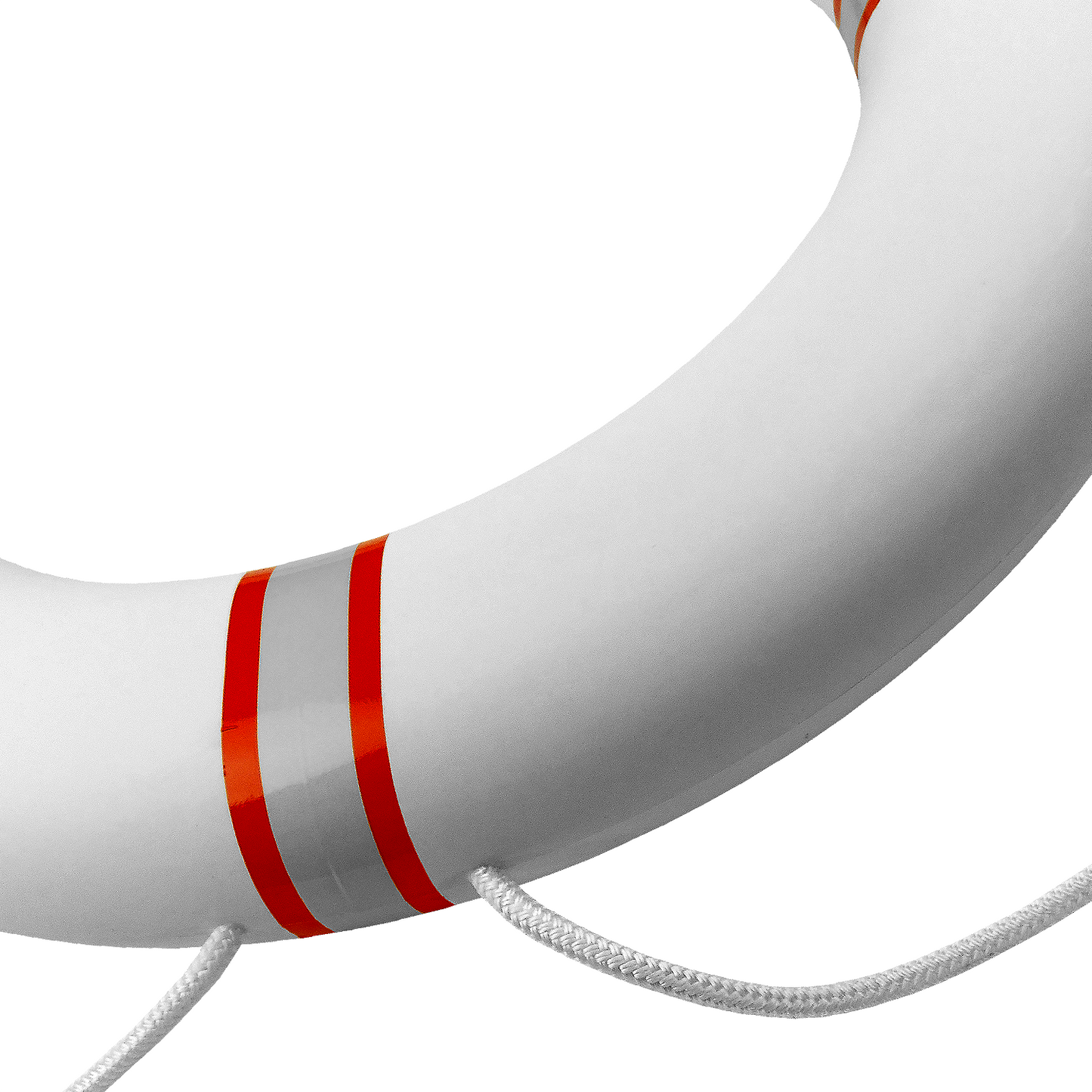 Bouée de sauvetage premium personnalisée – blanc rouge argent