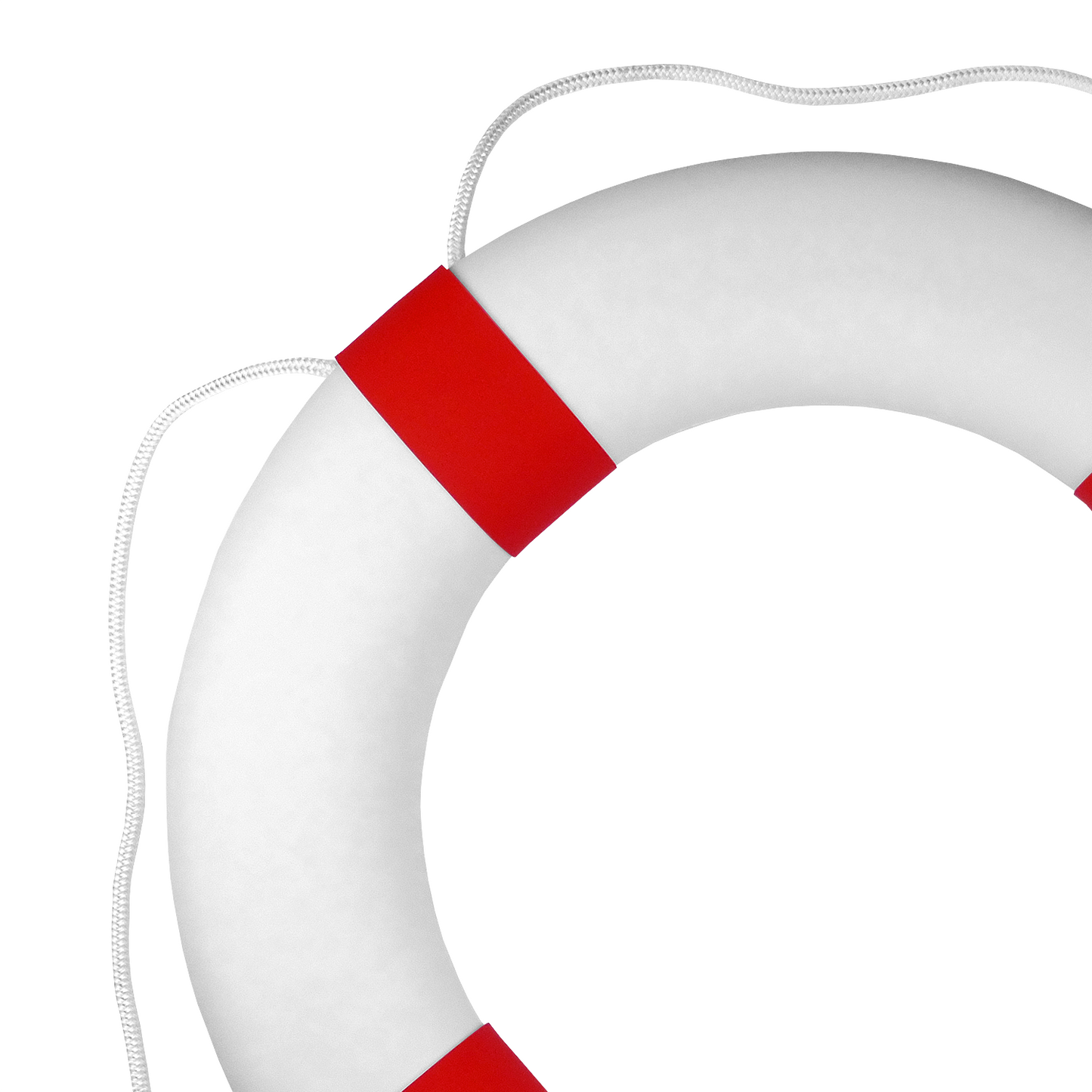 Bouée de sauvetage premium personnalisée – blanche et rouge