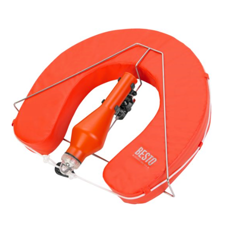 Hästskoboj Orange med ljus och hållare